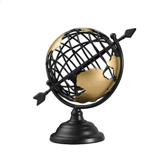 Metallic Globe with Arrow