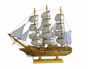 Vintage Wooden Sailing Ship Model