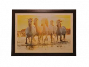 Horses — Espresso Wood Frame with Cream Mat