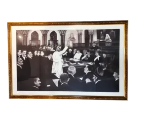 Golden Wooden Frame - Lokamanya Tilak trial 1897 (Black & White)