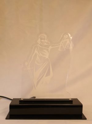 Lady Justice Illuminated Art Frame