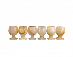 Royal Onyx Stone Goblet Set