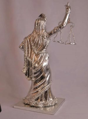 Lady Justice statue - Silver Leafing