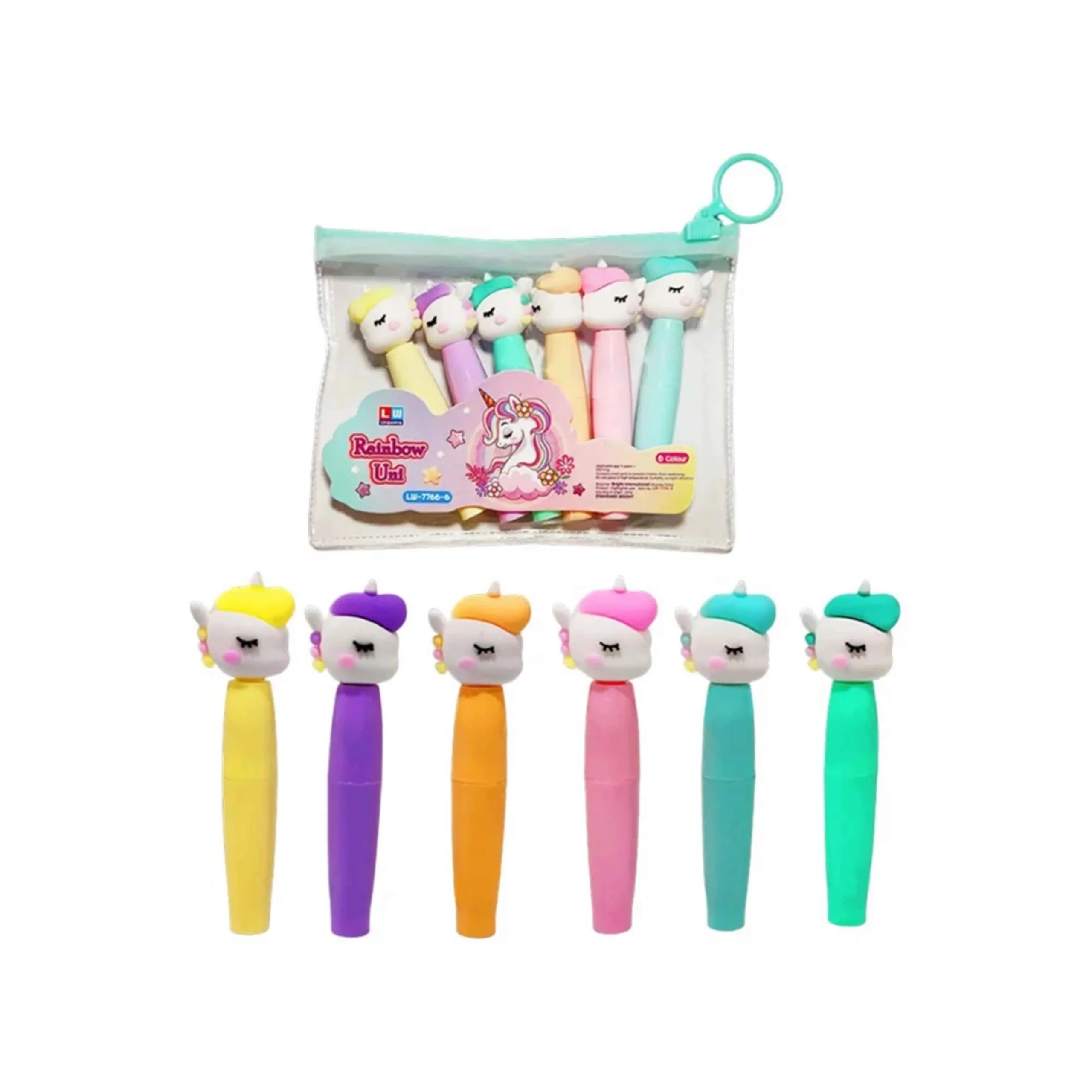 Rainbow Unicorn Highlighter Set