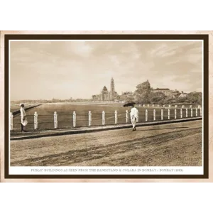 Public buildings Bombay 1883 bandstand heritage art print