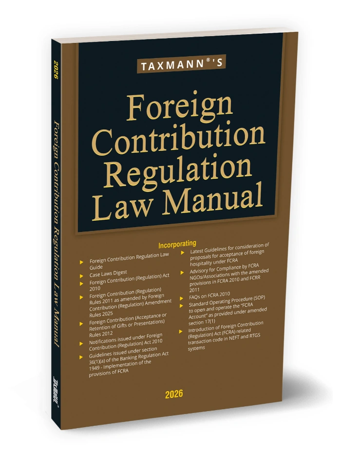 Foreign Contribution Regulation Law Manual Edition 2026