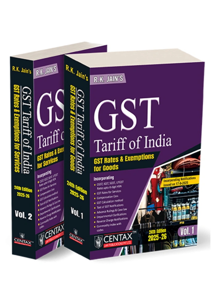 R.K. Jain's GST Tariff of India 24th Edition 2025-26