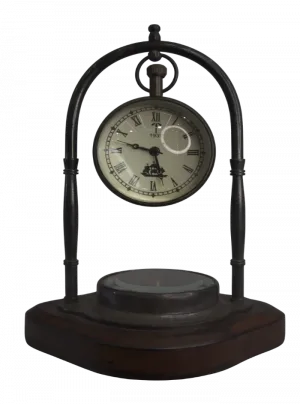 Vintage Hanging Pocket Watch Clock with Compass Base (1939 Design)