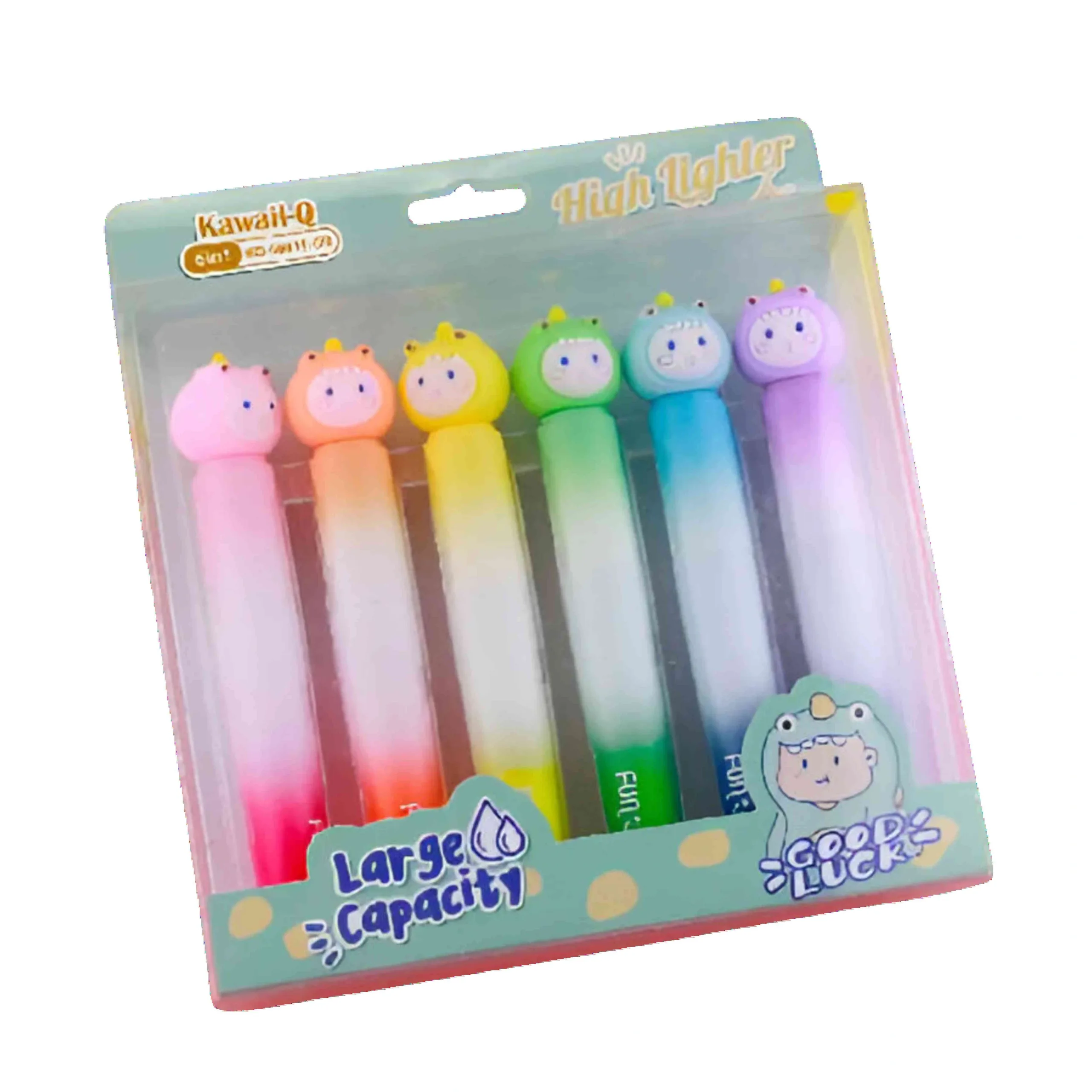Kawaii dinosaur highlighters