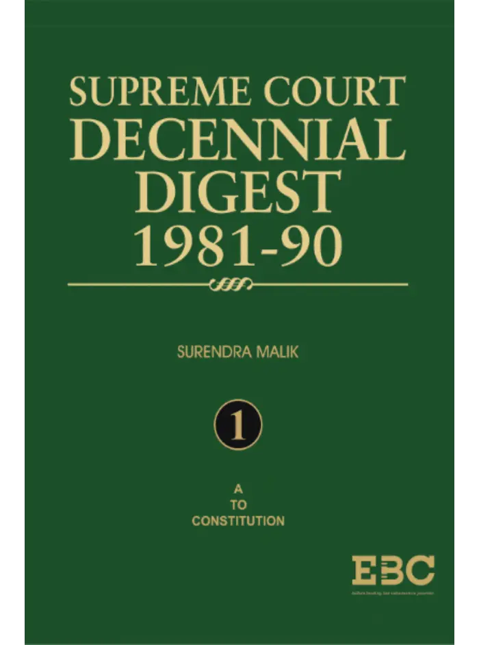 Supreme Court Decennial Digest, 1981-1990 (In 5 Volumes)