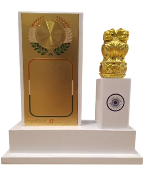 White Prestige Bharat Trophy Ashoka Stambh Plaque