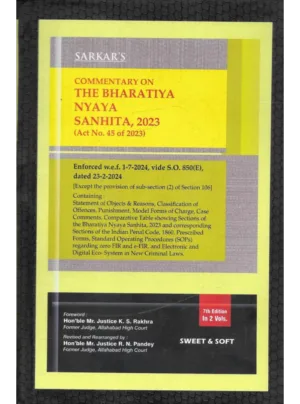 Sarkar's Commentary on the Bharatiya Nyaya Sanhita, 2023