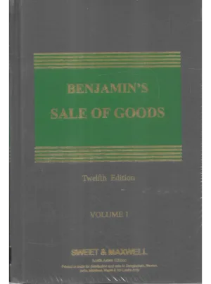 Benjamin's Sale of Goods in 2 Volume 12th Edition