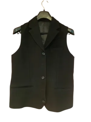 Imported Premium Jet Black Waistcoat for Ladies (Classic Fit)