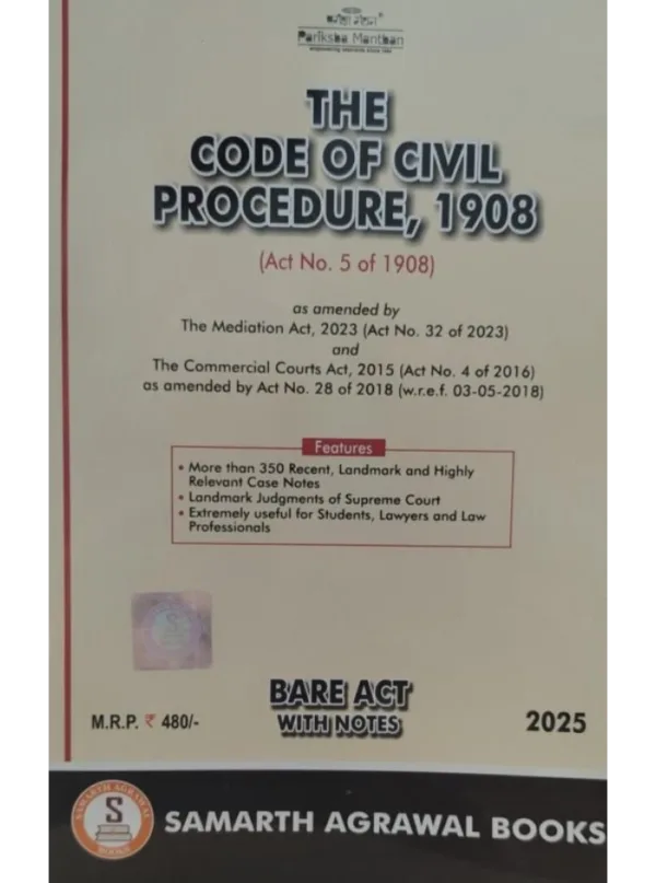 The Code Of Civil Procedure 1908 Bare Act 2025 - Naveen Publications
